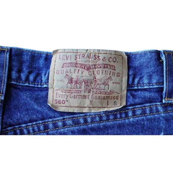 VIntage Levis 560 Jeans Womens Size 10 Mis S Blue Denim Loose Fit Straight Leg - Picture 5 of 10